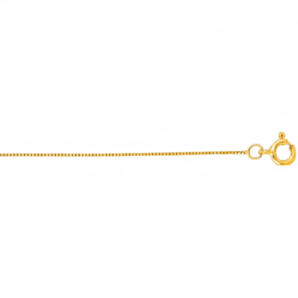 14k Gold Box Chain Necklace — 18” | Made in Italy - Image 2