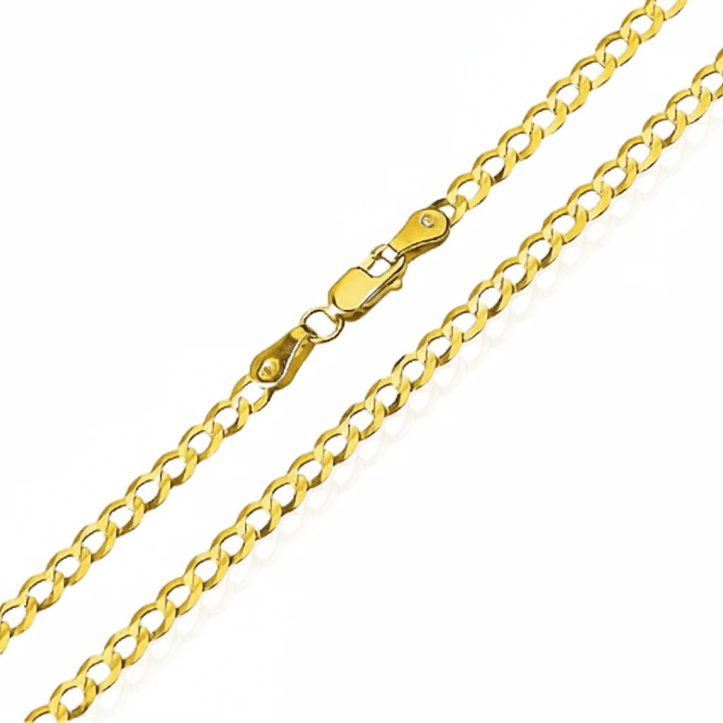 14k Gold Curb Chain 18-inch