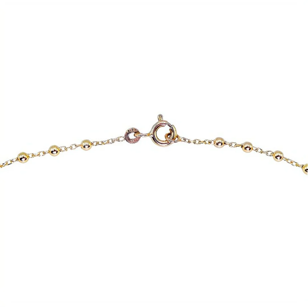 14K Gold Rosary Necklace (18”) — Made in Italy - Image 7