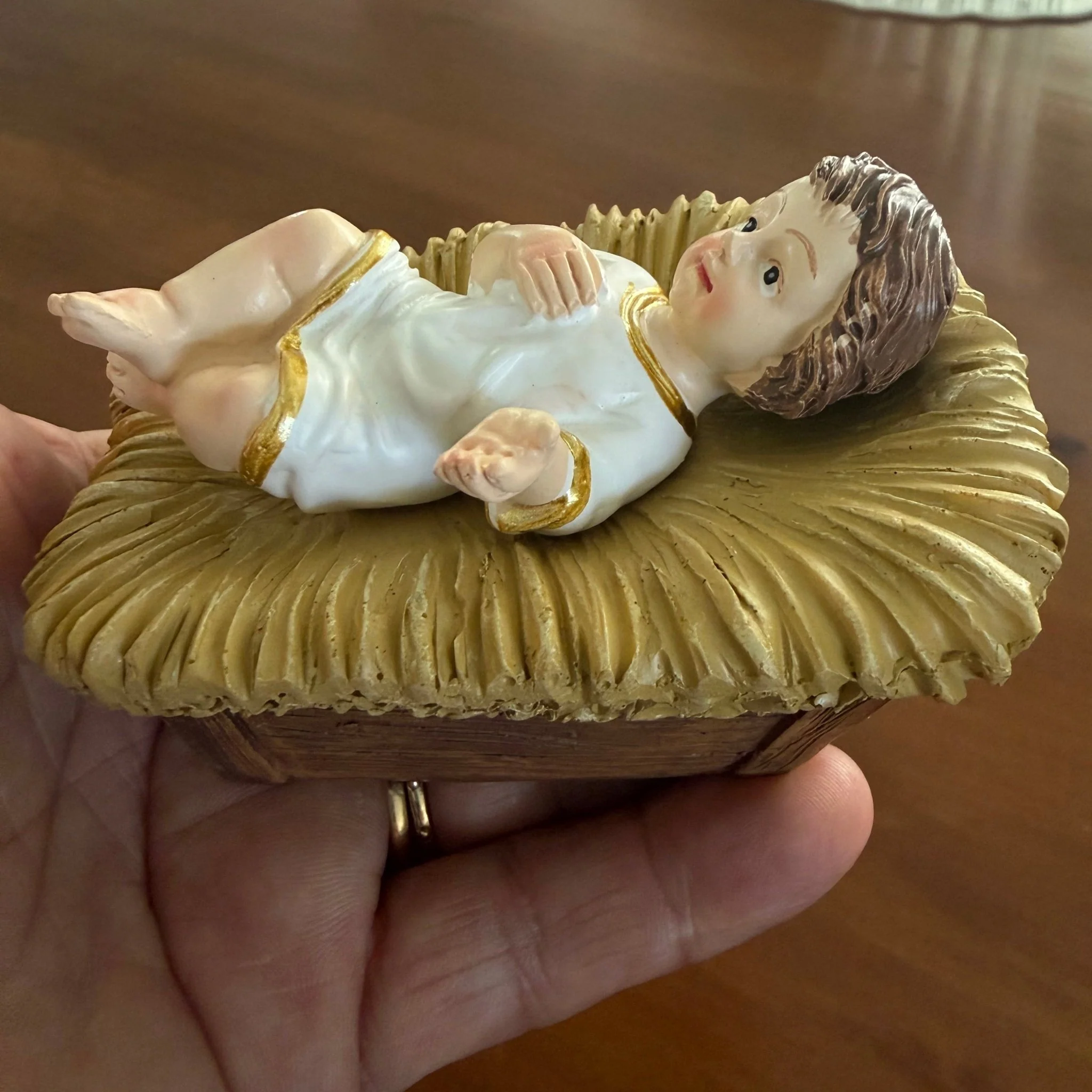 Baby Jesus Figurine for Christmas Nativity – Handcrafted Resin Statue 1.6" x 3.2" x 1.9" - Image 4