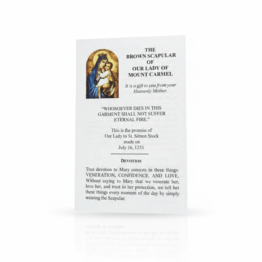 Classic Brown Scapular with Rue du Bac Miraculous Medal — Made by Carmelite Nuns - Image 3