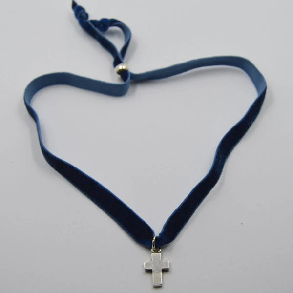Silver-Plated Mini Cross Necklace 20-inch - Image 5