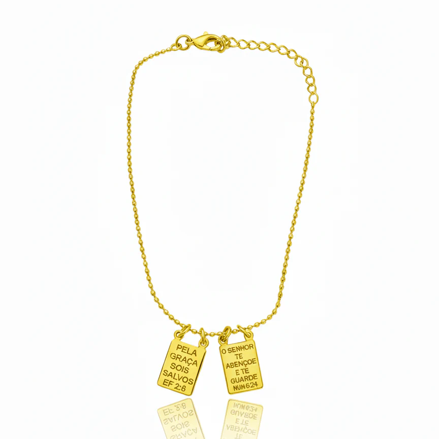 Gold-Plated Mini Scapular Bracelet — Sacred Heart & Our Lady of Mount Carmel - Image 4