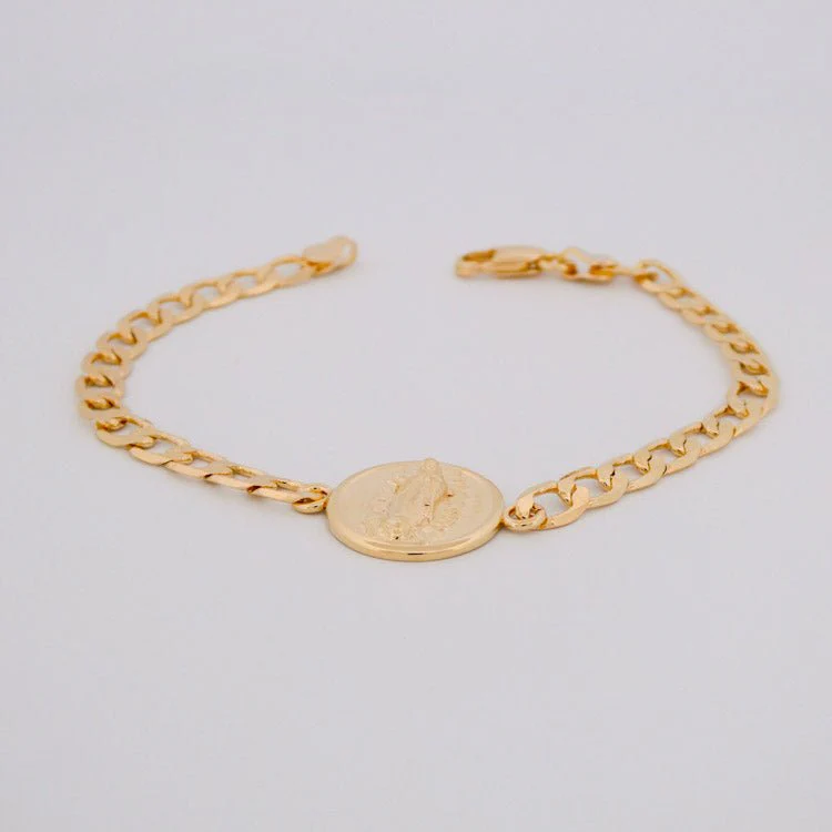 Gold Guadalupe Chain Bracelet 7.5-inch - Image 8