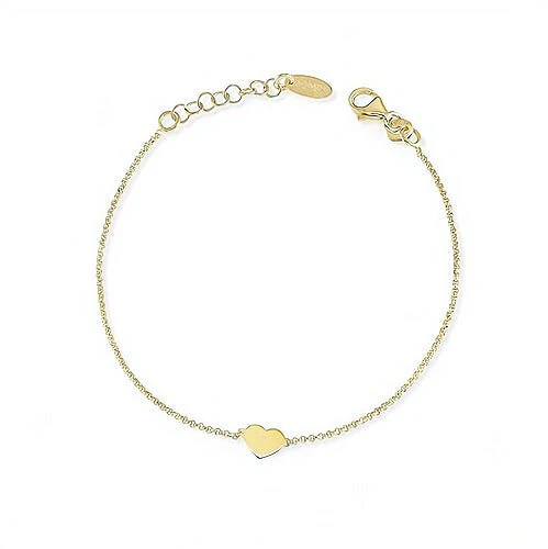 Gold Vermeil Heart Bracelet 7.5
