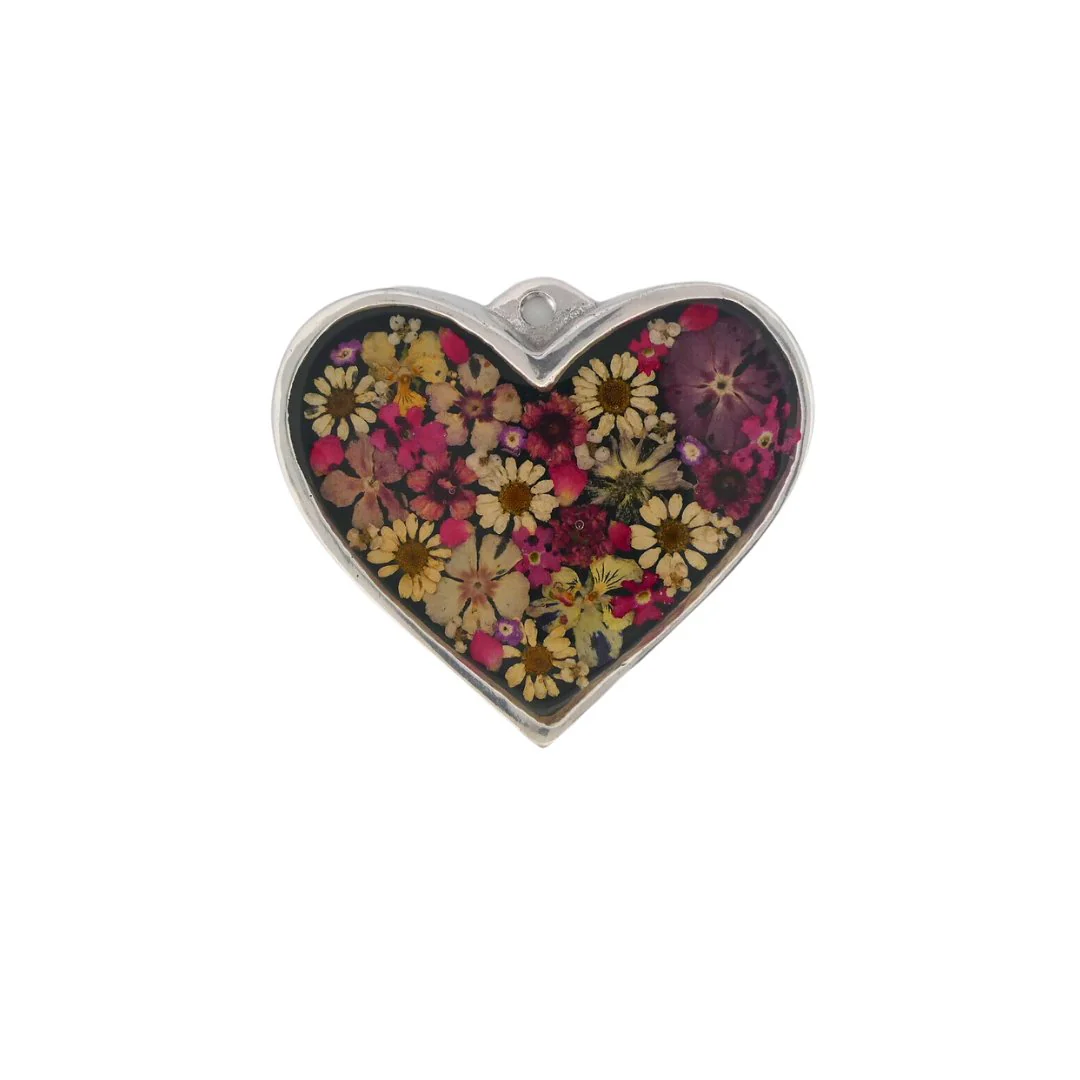 Heart-Shaped Small Wall Frame w/ Pressed Flowers 3.2" x 2.9" - Image 10