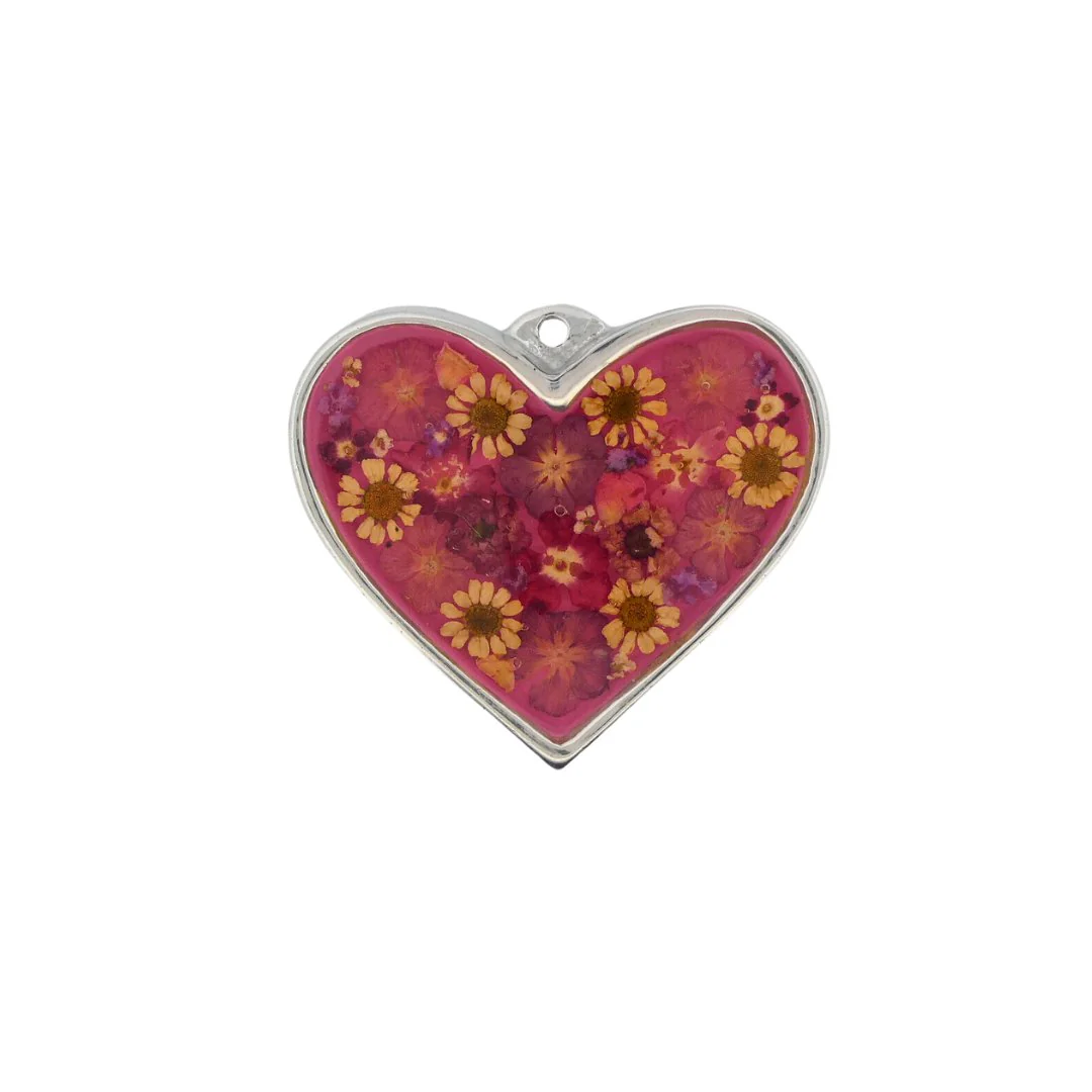 Heart-Shaped Small Wall Frame w/ Pressed Flowers 3.2" x 2.9" - Image 11