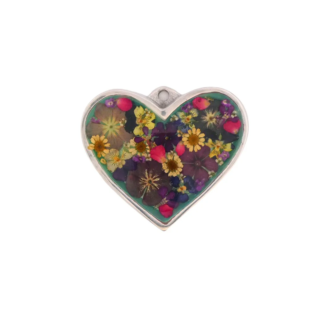 Heart-Shaped Small Wall Frame w/ Pressed Flowers 3.2" x 2.9" - Image 12