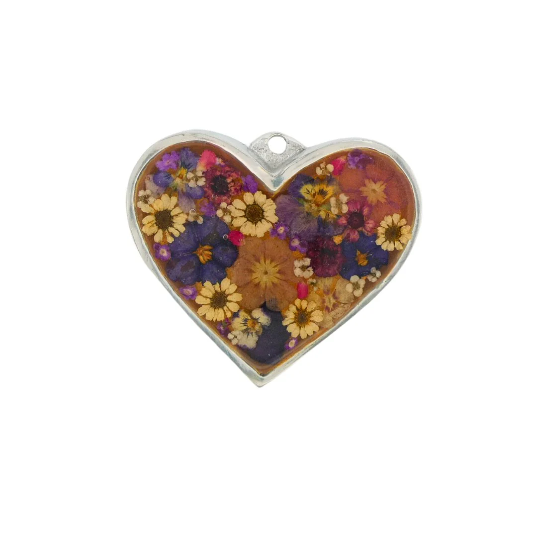 Heart-Shaped Small Wall Frame w/ Pressed Flowers 3.2" x 2.9" - Image 8