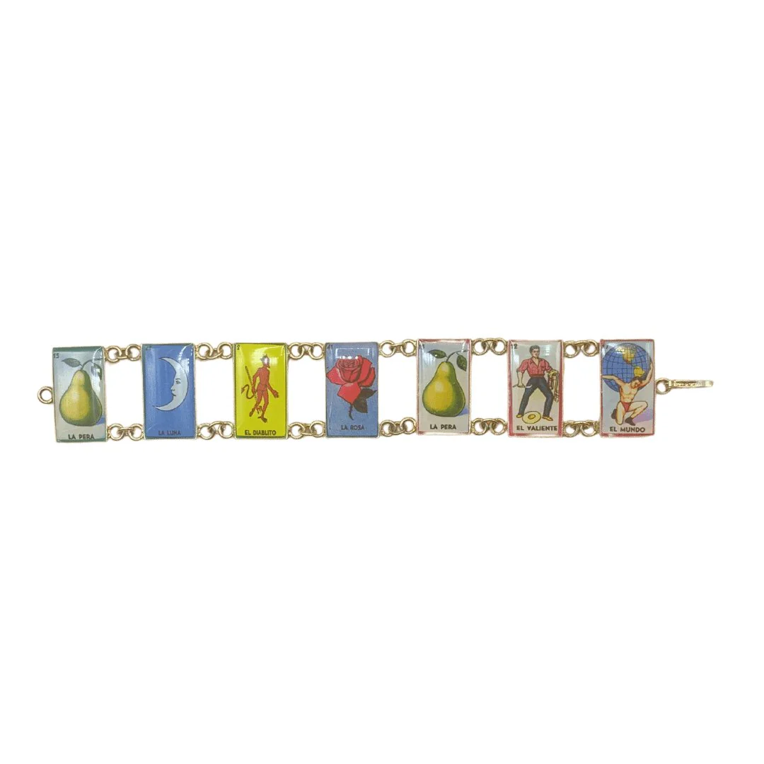 Mexican Loteria Card Charm Bracelet 7.5-inch - Image 2