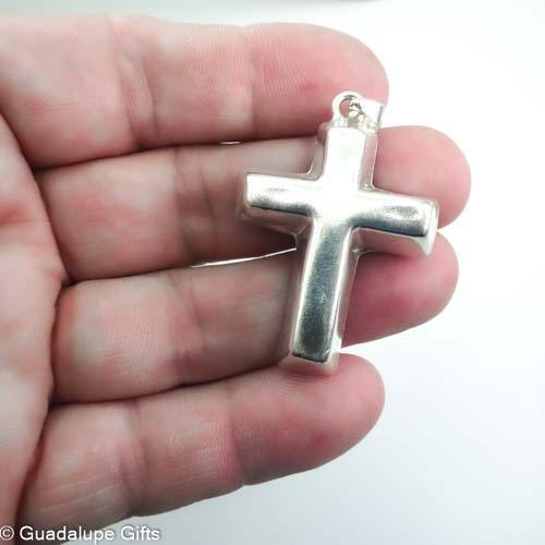 Medium Cross Necklace w/ Pressed Flowers 18-inch - Image 6