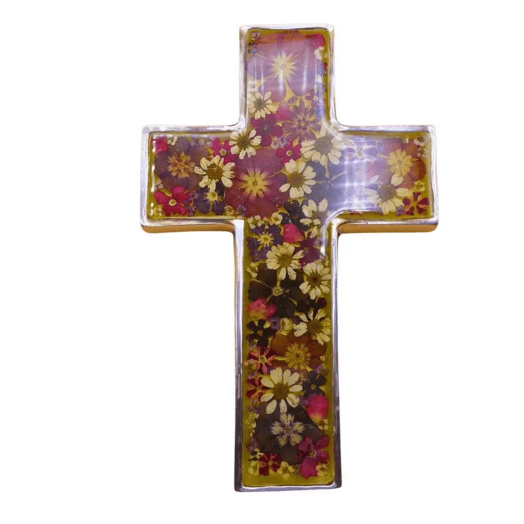 Pressed Flowers Wall Cross 6.5" - Image 13