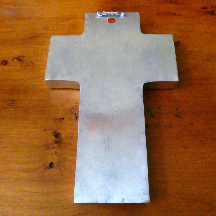 Our Lady of Fatima Grand Wall Cross w/ Pressed Flowers 11" - Image 6