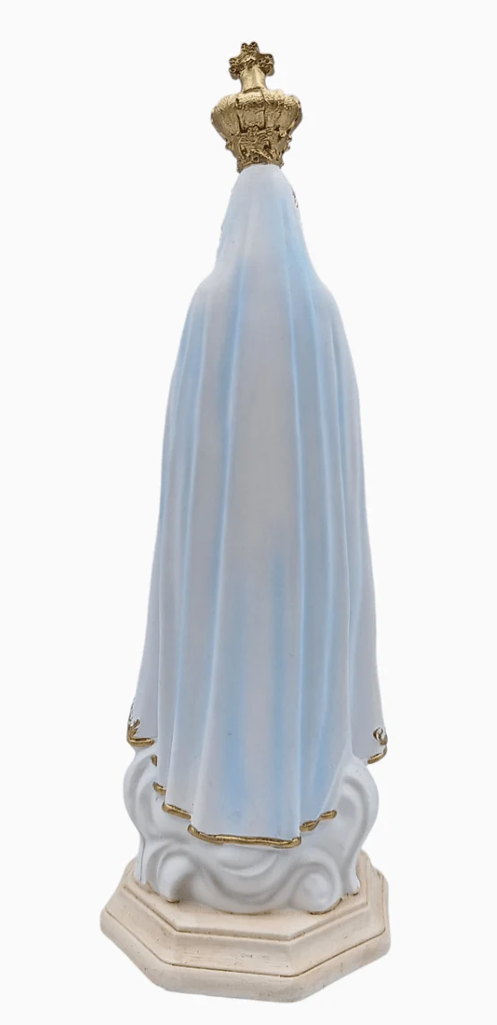 Our Lady of Fatima Statue | Hand-Painted Italian Resin | 4.5 Inches - Image 3