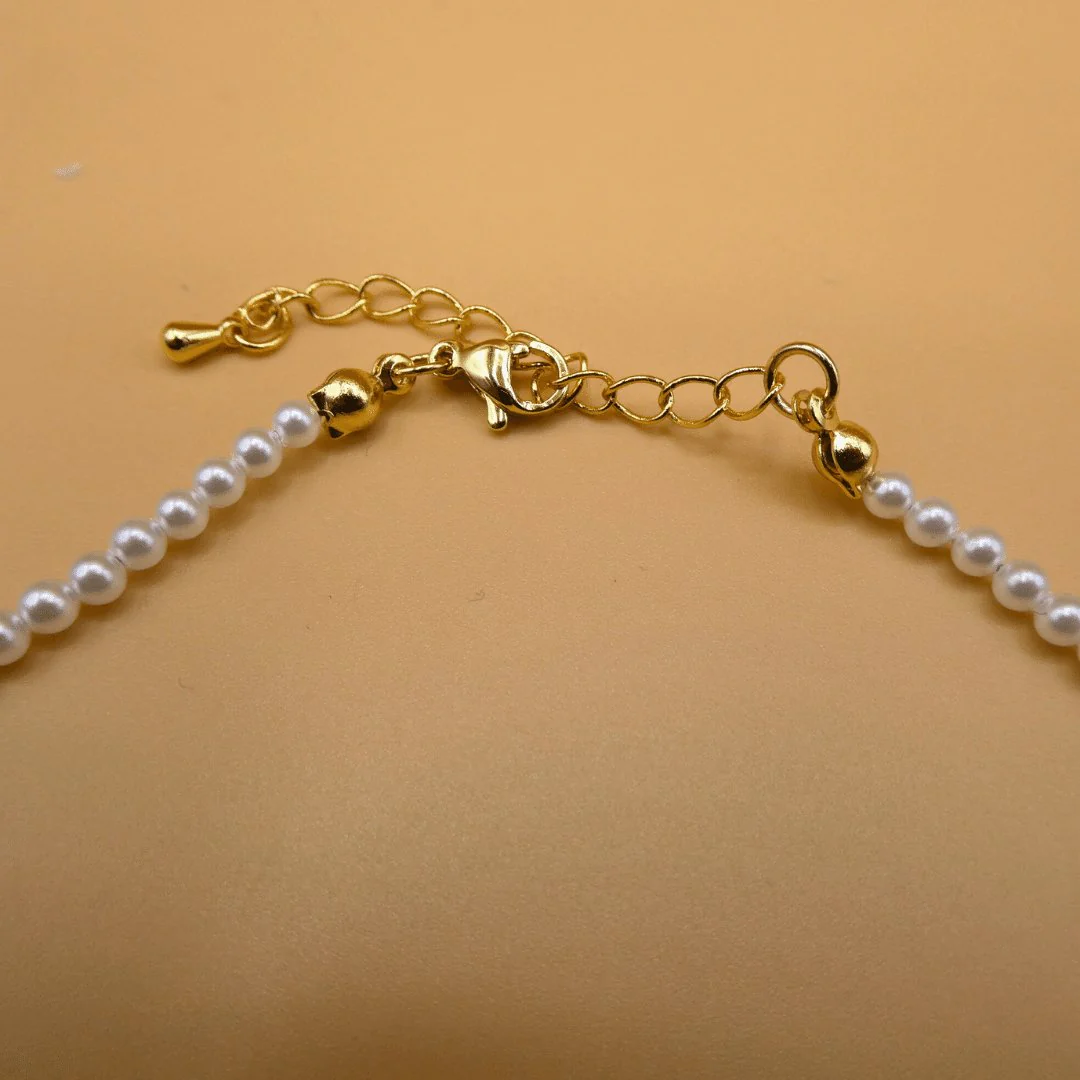 Gold-Plated Guadalupe Pendant Freshwater Pearl Bead Necklace 18-inch - Image 7