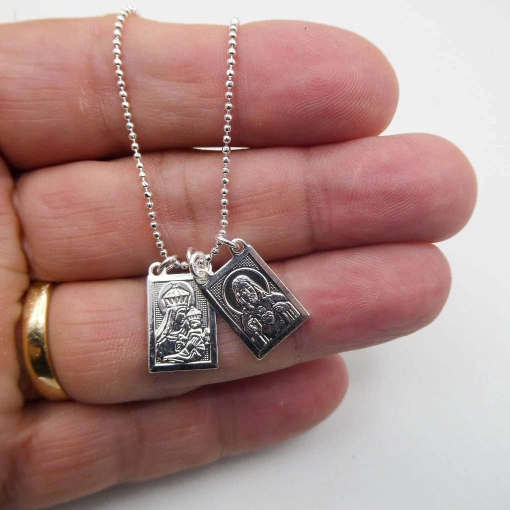 Silver-Plated Scapular Bracelet 8-inch - Image 4