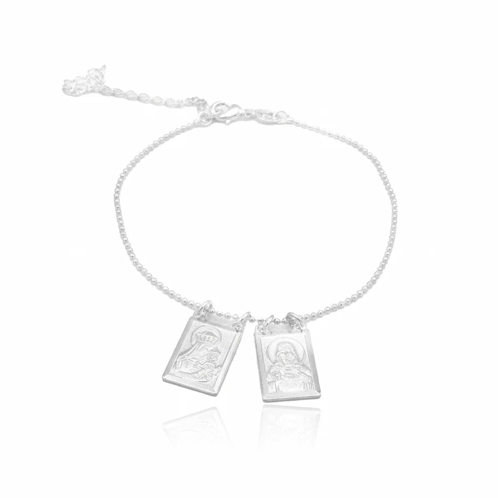 Silver-Plated Scapular Bracelet 8-inch - Image 6