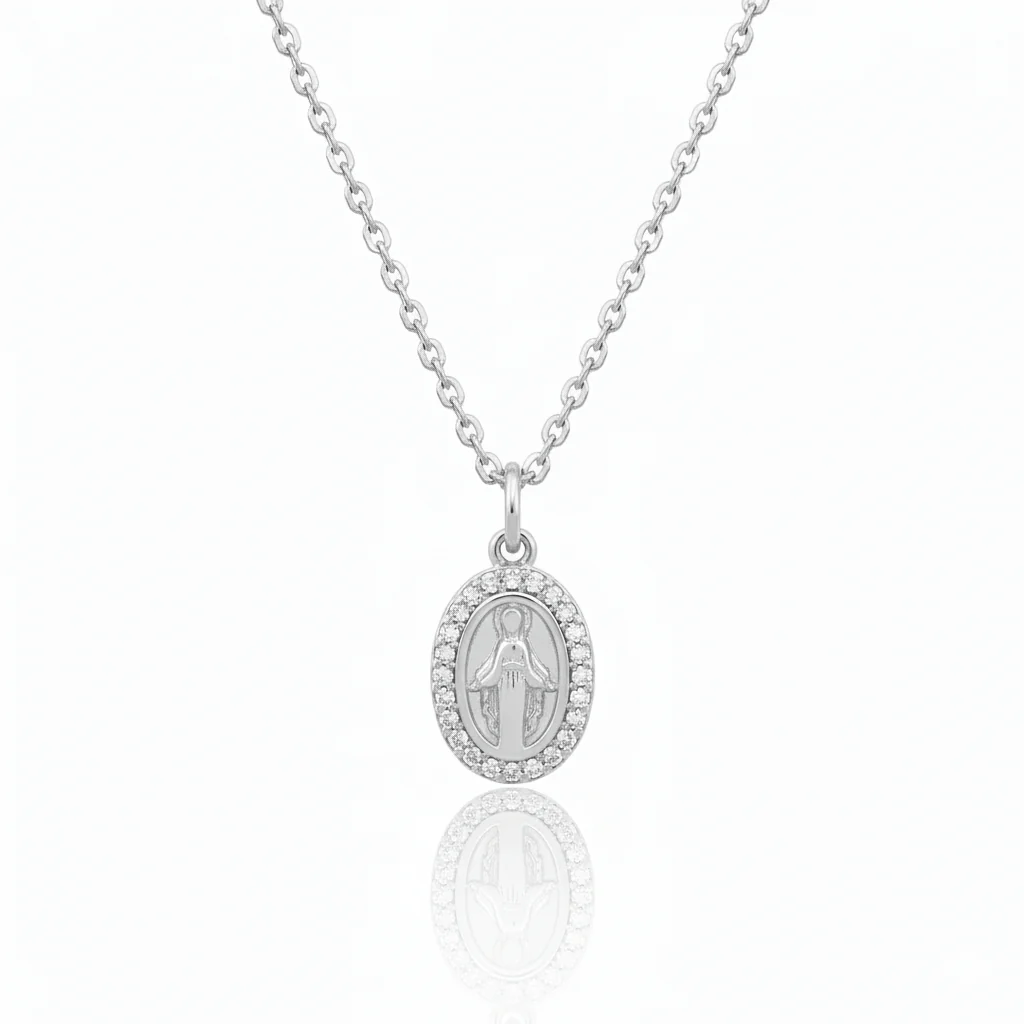 Silver-Plated Grace Zirconia Necklace 18-inch