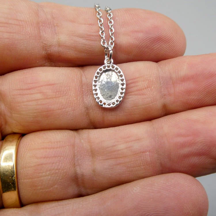 Silver-Plated Grace Zirconia Necklace 18-inch - Image 6