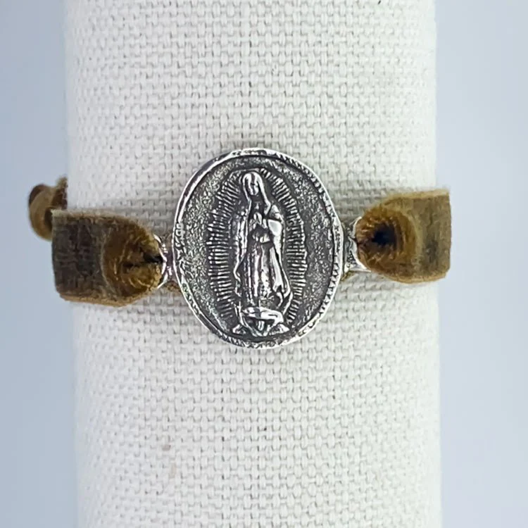 Silver-Plated Guadalupe Velvet Bracelet 7.5-inch - Image 5