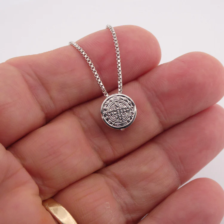Silver-Plated Saint Benedict Medal Necklace 18-inch - Image 3