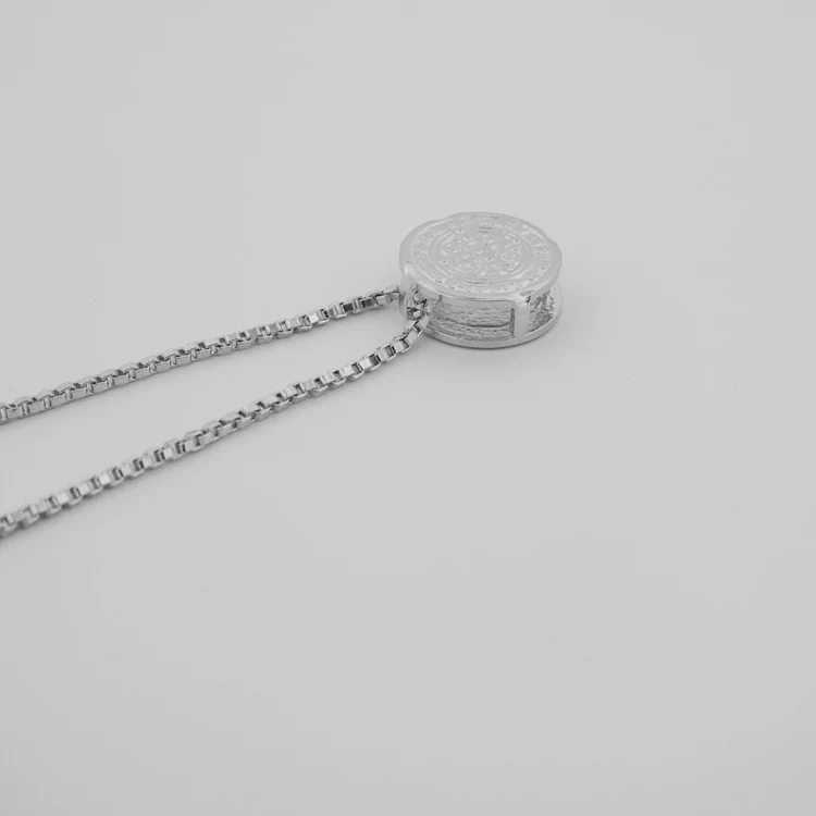 Silver-Plated Saint Benedict Medal Necklace 18-inch - Image 4