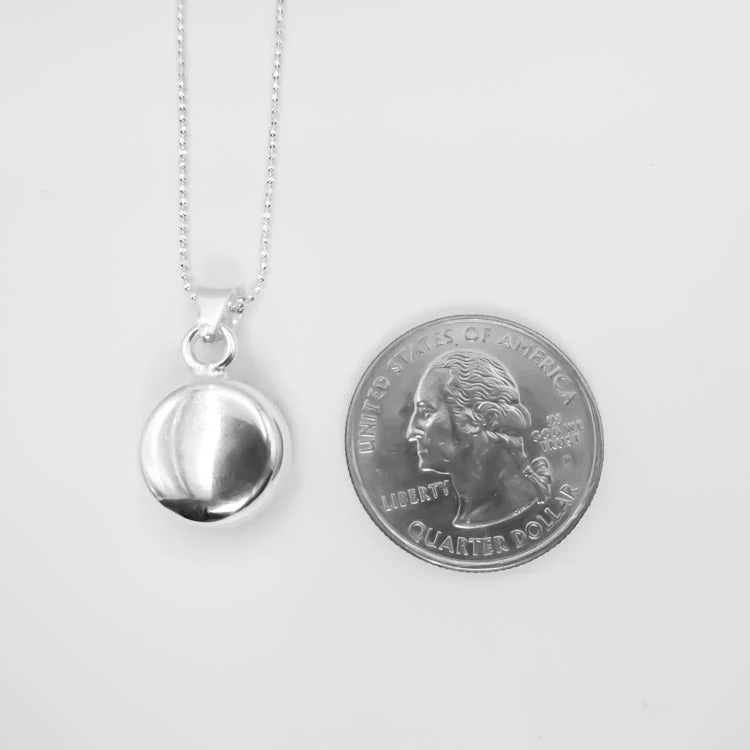 Saint Joseph Mini Round Pendant w/ Pressed Flowers 18-inch - Image 3