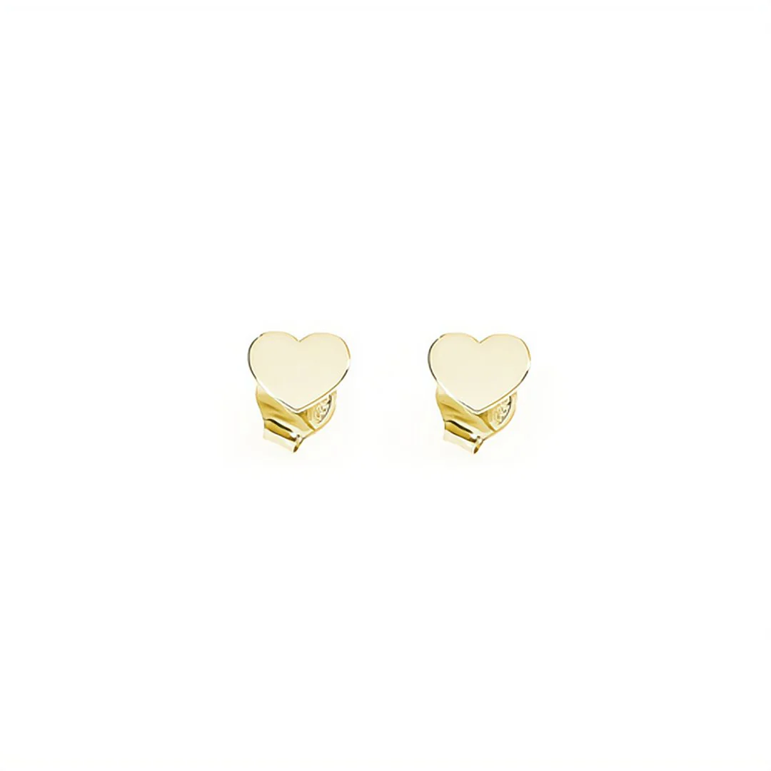 Gold Vermeil Heart Earrings