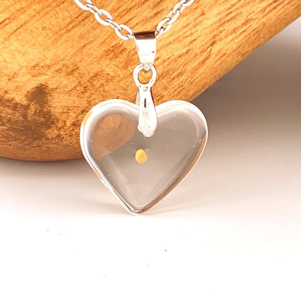 Silver Miraculous Medal & Mustard Seed Heart Necklace 18-inch - Image 11