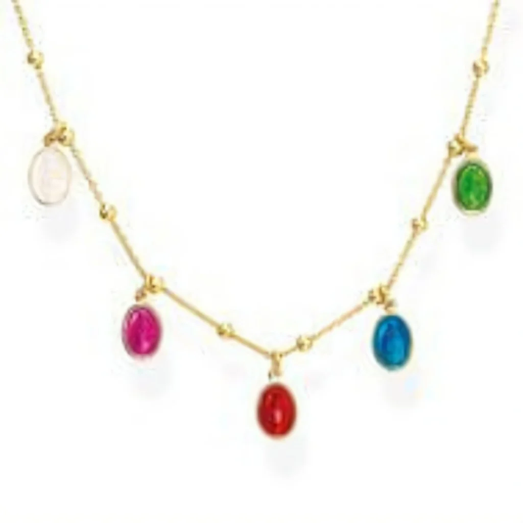 Gold Vermeil Miracolosa Multicolor Necklace w/ Enamel 18-inch