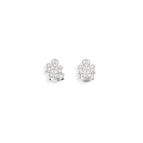 Silver Angel Earrings w/ Zirconias